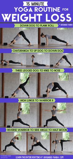 Lose weight and boost your metabolism with this simple 15 minute routine any beginner can do. #yogacore #yoga #yogaforweightloss #yogafortoning #yogaworkouts #weightloss Yoga For Toning, Fat Yoga, Kettlebell Workouts, Ashtanga Vinyasa Yoga, Pilates Training, Beginner Yoga, Yoga Exercises