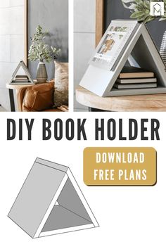 the diy book holder with free plans