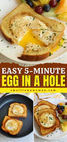 Easter morning breakfast won't be complete without eggs and toast! Healthy and hearty, it's also the perfect addition to your Mother's Day brunch recipes. Whether cooked in a skillet or baked on a sheet pan in the oven, this classic egg in a hole is easy! Egg In Toast Hole Oven, Egg In A Hole Skillet, Eggs Dishes, Easter Morning Breakfast, Mother's Day Brunch, Easter Food