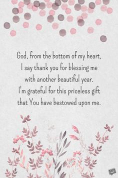 a card with the words god, from the bottom of my heart i say thank you for