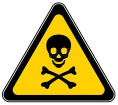 a warning sign with a skull and crossbones on it royalty illustration stock photo