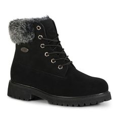 Lugz Convoy Faux-Fur Women's Ankle Boots Cheap Winter Combat Boots Lace-up, Lugz Boots Woman, Affordable Winter Ankle-high Combat Boots, Cute Boots For Teens Ankle, Affordable Winter Lace-up Boots, Carolina Combat Boots, Cheap High Ankle Winter Boots, Fall Cute Boots For Teens