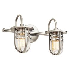 Kichler Caparros 45132NI Bathroom Vanity Light | from hayneedle.com Bathroom Lights, Kichler Lighting, Bathroom Light, Nautical Style, Bath Bar