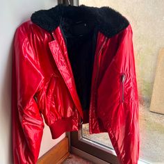 No Tags, Never Worn Flight Jacket, Bomber Jackets, Flight, Bomber Jacket, Garage, Jackets & Coats, Jackets For Women, Tags, Red