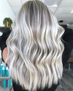 White Blonde Hair Color, Blended Balayage, Balayage Hair Ideas, Gray Blonde, Blonde Balayage Hair, Balayage Hair Color Ideas, Blonde Highlights On Dark Hair, Grey Blonde Hair