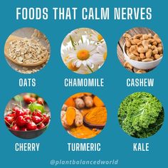 Calming Food, Healthy Food Chart, Calm Nerves, Food Health Benefits, Food Medicine, Healthy Food Facts, Anti Aging Food, Food Charts, Super Food