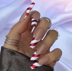 Acrylic Coffin, Acrylic Nails Coffin, Christmas Nail Designs