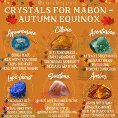 Crystals For Autumn, Mabon Altar Crystals, Autumn Equinox Crystals, Fall Equinox Crystals, Crystals For Mabon, September Crystals, Mabon Crystal, Mabon Crystals, Mabon Party