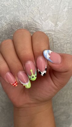 Toy Story Nails, Disneyland Nails, Disney Acrylic Nails, Teen Nails, Nail Art Disney, Simple Gel Nails, Summery Nails, Cute Gel Nails