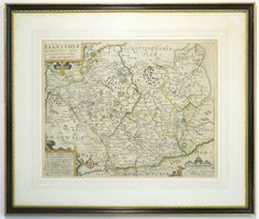 a framed map of the county of essex