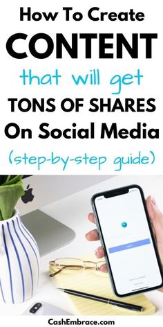 someone is using their phone to create content that will get tons of shares on social media