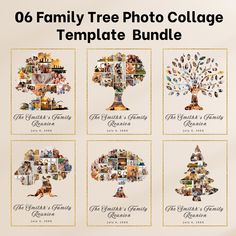 the family tree photo collage template bundle