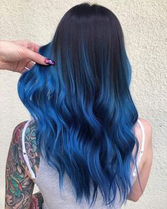 Low Balayage, Ombre Hair Ideas, Dream Hairstyles, Denim Hair, Light Blue Hair, Hair Color Underneath, Dyed Hair Inspiration