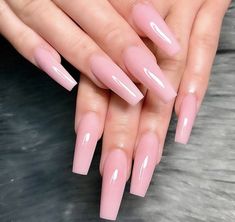 Untitled Long Pink Nails, Pink Coffin Nails, Pink Coffin, Coffin Nails Long, Nails Long, Square Acrylic Nails, Dream Nails, Coffin Nails Designs, Classy Nails