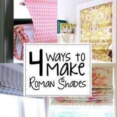 four ways to make roman shades