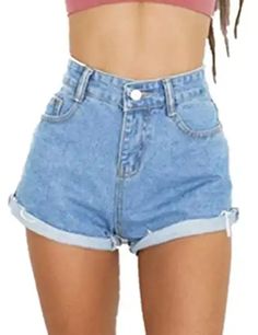 19 Trendy Outfits for Greece That Will Make You Feel Like You’re in a Mamma Mia Movie - Purses & Planes Summer Denim, High Waisted Jean Shorts, Hem Jeans, High Waisted Shorts Denim, Denim Shorts Women, High Waisted Denim, Vintage Denim, Jeans Shorts, High Waisted Shorts