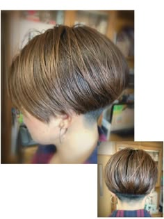 Short Stacked Bob Hairstyles, Hell Boy, Short Hair Back, Shaved Hair Cuts, Stacked Bob Hairstyles, Stacked Hair, Blonde Bob Hairstyles, Short Haircut Styles, Short Hair Pixie Cuts