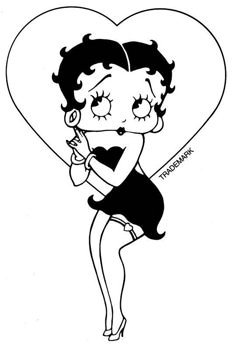 a drawing of a girl holding a heart