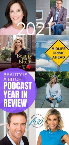 I recorded 34 episodes of my podcast Beauty is a Bitch in 2021! That was truly ambitious but there is a LOT to cover when it comes to growing younger. There are many secrets to be learned and new developments to be discussed. Here’s my Beauty is a Bitch podcast year in review for 2021. #antiaging #beauty #midlife #healh #over40 Beauty Myth, Best Makeup Tips, Mid Life Crisis, Year In Review, Feel Younger, My Beauty, Skin Discoloration