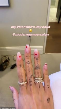 Stars Nails, Private Plane, Nails 2020, Heart Nails, Fire Nails, Funky Nails, Pretty Acrylic Nails, Dope Nails, Valentine's Day Nails