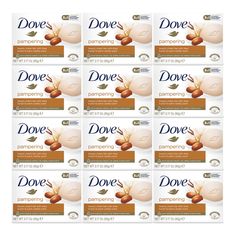 This bathing beauty bar, made with gentle cleansers, is designed to offer you a luxurious and soothing shower experience that not only cleanses but also deeply nourishes your skin. This nourishing Dove Body Soap provides 3-in-1 benefits for your skin as it cleanses, moisturizes, and nourishes your skin simultaneously, leaving you with silky soft skin after every shower. Enriched with Dove's unique ¼ moisturizing cream, this mild and gentle soap deeply hydrates your skin while strengthening its n Dove Pampering, Soap Dove, Soap For Dry Skin, Dove Soap, Mild Cleanser, Bathing Beauty, Baby Lotion, Beauty Cream, Candle Wax Melts