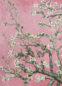 Pastel pink van gogh branch Pink Van Gogh, Van Gogh Aesthetic, Van Gogh Wallpaper, Wallpaper Design Pattern, Aesthetics Art, Almond Blossoms, Jeremiah 1, Inspo Art, Painted Vans