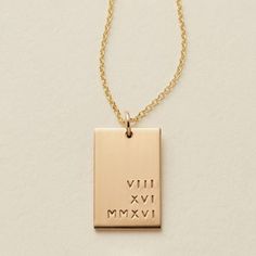 Zola in Latin means "World," which is why we named it after the large 3/4" round disc. charm. Wear the name or initials of a loved one who means the WORLD to you. Necklace chain comes in 16", 18", 20", or 24" size with a spring clasp. Gold pendant comes in 3/4" disc. A Made By Mary best seller. Rose Gold Bar, Made By Mary, Rectangle Necklace, Dainty Choker, Gold Bar Necklace, Sell Gold, Jewelry Case, Drop Necklace, Bar Necklace