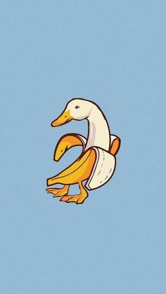 Gone Bananas Wallpaper, Banana Wallpaper, Duck Wallpaper, Graffiti Characters, Japon Illustration, Funny Phone Wallpaper, Funny Wallpaper, Mini Drawings, Cute Animal Drawings