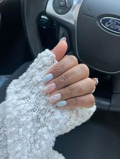 #BEAUTY, #RELATIONSHIPS #Fashion #Animals #Outfits #Winter Outfits #Animals Powder Blue Christmas Nails, Winter Season Nails Blue, Cute Snowman Nails, Icy Blue Winter Nails, Winter Light Blue Nails, Icy Blue Christmas Nails, Baby Blue Snowflake Nails, Simple Blue Christmas Nails, White And Blue Winter Nails