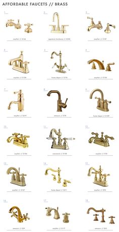 the different types of faucets and sinks