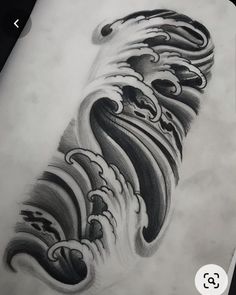 this is an image of a wave tattoo design