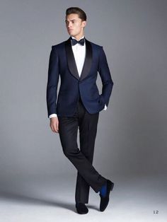 Navy Blue Groomsmen, Blue Tuxedo Wedding, Midnight Blue Suit, Blue Groomsmen, Black Tie Dress Code, Wedding Tux, Men's Business Suits, Blue Suit Men, Suits Men Business