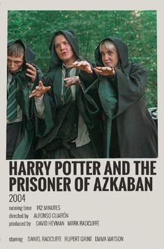 the poster for harry potter and the prisoner of azkaban is shown in black