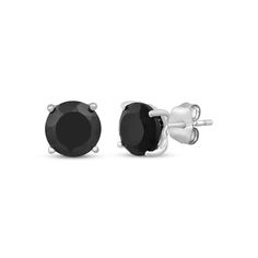 These stylish black onyx stud earrings are an easy go-to look for work or a night out. Sterling silver Each stud showcases a round black onyx solitaire Friction backs Elegant Black Round Cut Earrings, Classic Black Jewelry With Round Stone, Solitaire Studs, Accessories Jewelry Earrings, Earrings Sterling Silver, Sterling Silver Earrings Studs, Sterling Earrings, Black Onyx, Sterling Silver Earrings