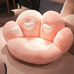 Cartoon Love Toy Cat Paw Plush Non-slip Pillow - Wnkrs Cat Paw Pillow, Romantic Birthday Gifts, Room Organizer, Sitting Cushion, Chat Kawaii, Romantic Birthday, Heart Cat, Paw Heart, Pink Rabbit