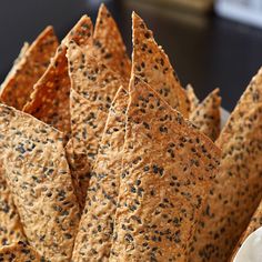 some crackers that are sitting in a bowl