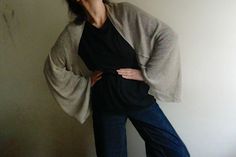 Linen kimono cardigan, bolero cardigan, poncho, scarf... natural linen color - beige back length - approx. 36"/ 90cm width - approx. 66"/ 170 cm A thing perfect not only for summer, airy and at the same time covering, your skin breathes, perfect for everyone, both when traveling, in the city, on vacation. Universal cover, can be worn in many ways, as a bolero, cardigan, poncho... On cold days, a perfect wrap around the neck, a cravat/scarf, a perfect alternative for people who would not like to Poncho Scarf, Linen Kimono, Wedding Shrug, Cardigan Kimono, Linen Scarf, Bolero Cardigan, Shrugs And Boleros, Knit Shrug, Linen Scarves