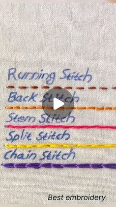 the back side of a cross stitch pattern with words on it and an arrow in the middle