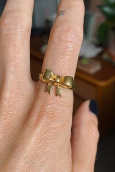 Gold bow ring Luck Magic, Bow Ring, Classy Jewelry, Funky Jewelry