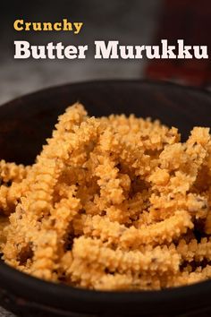 crunchy butter muruku in a black bowl