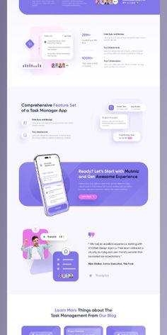 the landing page for an app that is designed to look like it has many different colors and