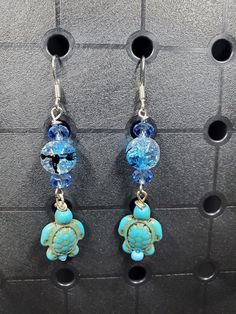 Earrings are made with sterling silver earring hooks. Each pair of earrings come with a set of earrings backs. Turquoise Earrings With Lever Back Ear Wires As Gift, Cheese Bars, Creative Earrings, Bijoux Fil Aluminium, Lemon Cream, Bars Recipe, Handmade Wire Jewelry, Beading Wire, Earring Ideas