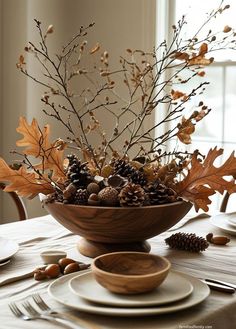 Nature Inspired Fall Decor, Neutral Color Fall Decor, Natural Fall Tablescapes, Autumn Garden Decor, Fall Thanksgiving Mantle Decor, Neutral Pumpkin Decor, Autumn Aesthetic Decoration, Thanks Giving Table Decoration, Thanksgiving Decorations Modern