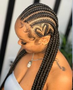 Braids For 4c Hair, Heart Cornrows, Simple Fulani Braids, Cornrows Natural Hair, Unique Braids, Braids Ideas, Braids Styles, Box Braids Hairstyles For Black Women, Protective Hairstyle