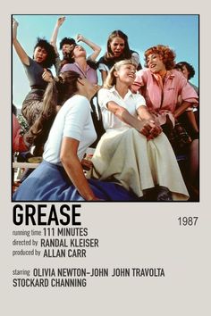 the poster for grease starring actors and actresss