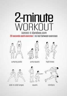 the 2 minute workout poster shows how to do it