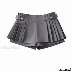 a women's shorts with pleating on the side