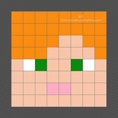 an orange and green square with squares on it