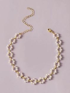 New Arrival | Women's Accessories & Jewelry | SHEIN White Pearls Necklace, Jewelry Shein, Elegant Gold Necklace, Handmade Pearl Necklace, Chocker Necklace, Beaded Jewellery, White Pearl Necklace, Pearl Jewelry Necklace, Pearls Necklace