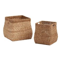 Tidy up your space with our exclusive Tinsley basket, handwoven of natural seagrass by artisans in the Philippines. Its square shape makes it perfect for storing blankets, towels and even logs next to the fireplace. In two sizes, this chunky-woven basket features cutout handles that make it  to tote from room to room. Stacking Baskets, Square Basket, Storing Blankets, Square Baskets, Accent Storage, Basket Woven, Seagrass Basket, Straw Basket, Cost Plus World Market